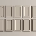 Various Decorative Wall Panels With Different Shapes And White Finish Design 3d model