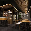 Modern Japanese Restaurant Exterior And Interior Design Featuring Glass Doors Wooden Ceiling And Sushi Bar