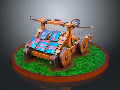 Ballista Catapult City Siege Attack City Catapult Medieval Weapon Medieval Ballista Medieval Catapult Medieval Catapult 3d model