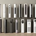 Modern Air Conditioner Fans with Various Styles and Multiple Colors Displayed Together