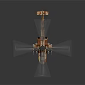 Military Helicopter Model with Tan Beige Paint Detailed Rotors Cockpit and Weapon Attachments