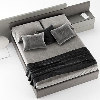 Double bed 3d model