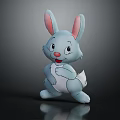 Modern Kids Room Furniture With Cute Blue Rabbit Stuffed Toy Decor