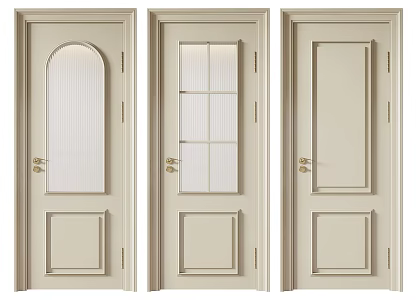 Modern swing door single door 3d model