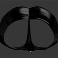 Black Textured Belt With Metal Buckle Folded Design Modern Fashion Accessory