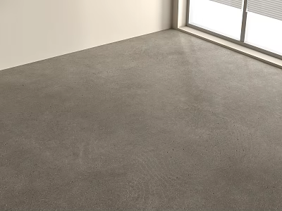 Modern Gray Floor Tiles in Room Corner With Window and Natural Light 3d model