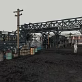 3D Rendered Waterfront Marina Scene With Boats And Buildings On Blue Water