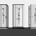 Shower shower partition 3d model
