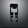 Robotic Mechanical Leg Exoskeleton With Metal Frame And Black Components 3d model