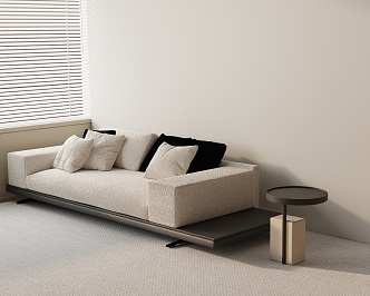 Three-seat sofa 3d model