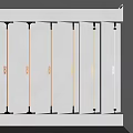 Vertical Illuminated Light Strips Mounted On White Wall In Modern Room