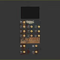 Vintage Control Panel With Worn Surface Red Digital Display And Yellow Buttons