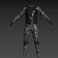 Camouflage Combat Uniform With Tactical Long Sleeve Top Camouflage Pants And Knee Pads