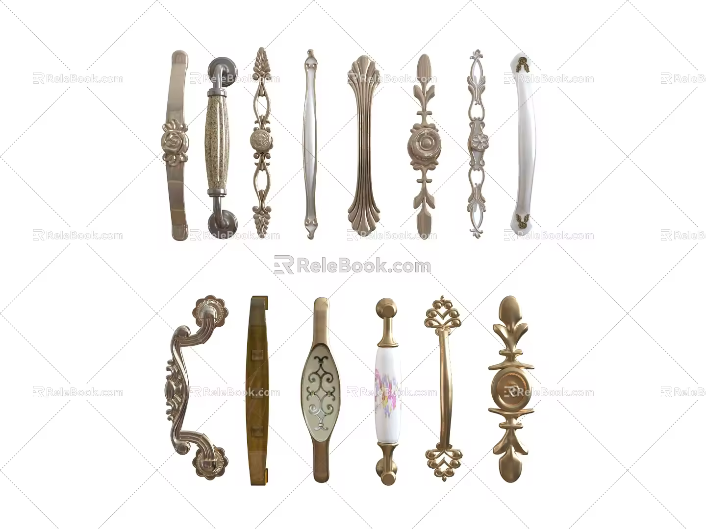 French Cabinet Door Handle Cabinet Door Handle Metal Handle Crystal Handle Round Handle Round Handle 3d model