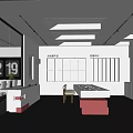 Modern Retail Store Interior With Display Shelves Lighting And Seating Area