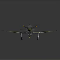 Green And Black Camouflage Airplane Model With Red Star Emblems On Wings And Transparent Cockpit