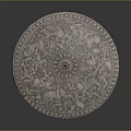 Medieval Shield Ancient Shield Defensive Weapon Ancient Shield Iron Shield Protective Shield Wooden Shield 3d model