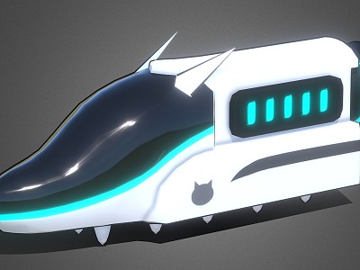 train bullet train sci-fi train 3d model