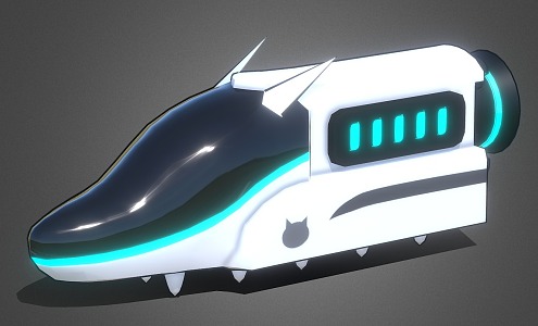 train bullet train sci-fi train 3d model