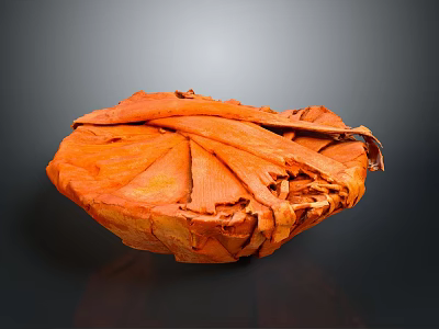 Orange Layered Fiber Craft With Circular Shape And Textured Surface 3d model