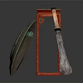 Ancient Weapons Feature Decorative Shield Traditional Knife On Red Display Stand