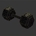 Solid Black 40 Pound Hex Dumbbell Fitness Equipment for Home Gym Strength Training