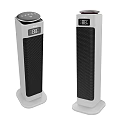 Modern Vertical Electric Heater With Digital Display And Control Panel For Home Use 3d model