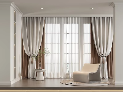Modern Curtains 3d model