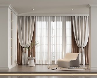 Modern Curtains 3d model