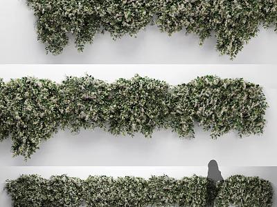 Modern plant wall hanging basket green plant wall 3d model