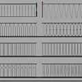 Various Metal Fence Designs With Decorative Railings Different Colors And Patterns For Outdoor Use