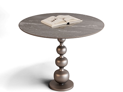 Negotiation table Round table Dining table Marble table 3d model