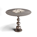 Negotiation table Round table Dining table Marble table 3d model