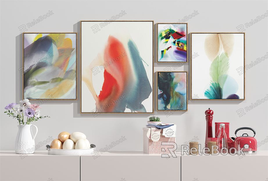 Modern Abstract Painting Abstract Hanging Painting Combination Ornaments model