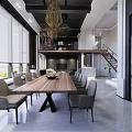 Spacious Modern Conference Room Interior With Long Wooden Table Grey Chairs And Large Windows
