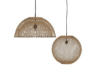 Bamboo chandelier 3d model