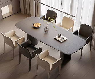Modern Italian Dining Table and Chair 3d model