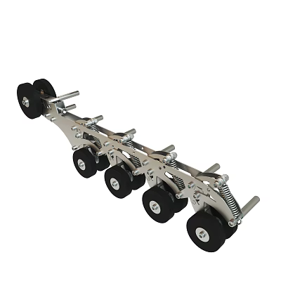 Stainless steel wooden door hanging wheel pulley sliding door hanging pulley sliding door hanging door wheel hanging track pulley 4 wheels 3d model