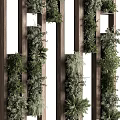 Stylish Indoor Green Plant Wall With Wooden Frame And Diverse Plants