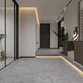 Modern Foyer Hallway Design With Wooden Walls Bench And Storage
