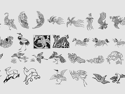 Intricate Carved Patterns With Various Animal And Bird Designs 3d model