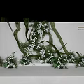 Elegant Banquet Hall Interior With Floral Decorations Green Vines And White Flowers