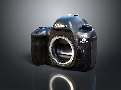 Canon 5D Mark IV Professional Digital DSLR Camera With High Resolution Lens 3d model