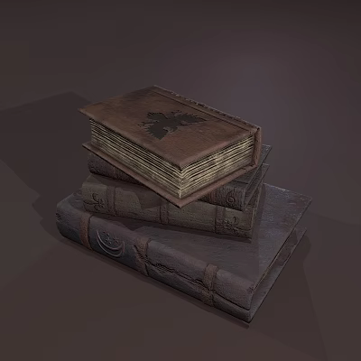 Retro Books Ancient Books 3d model