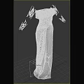 Elegant White Off Shoulder Long Dress With Ruffle Details And Flowy Fabric