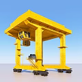container port terminal super large crane rail transport machine 3d model