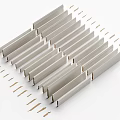 Modern Silver Metal Lines Design With Parallel Arrangement And Decorative Connector Pieces