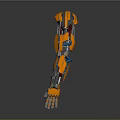 Yellow Industrial Mechanical Arm Equipment With Multiple Joints And Gripper Claw