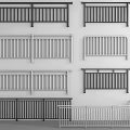 Modern Fence Railings With Black White Gray Designs For Outdoor Use