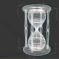 Elegant Decorative Ornament Set With Wooden Stand Hourglass And Sand
